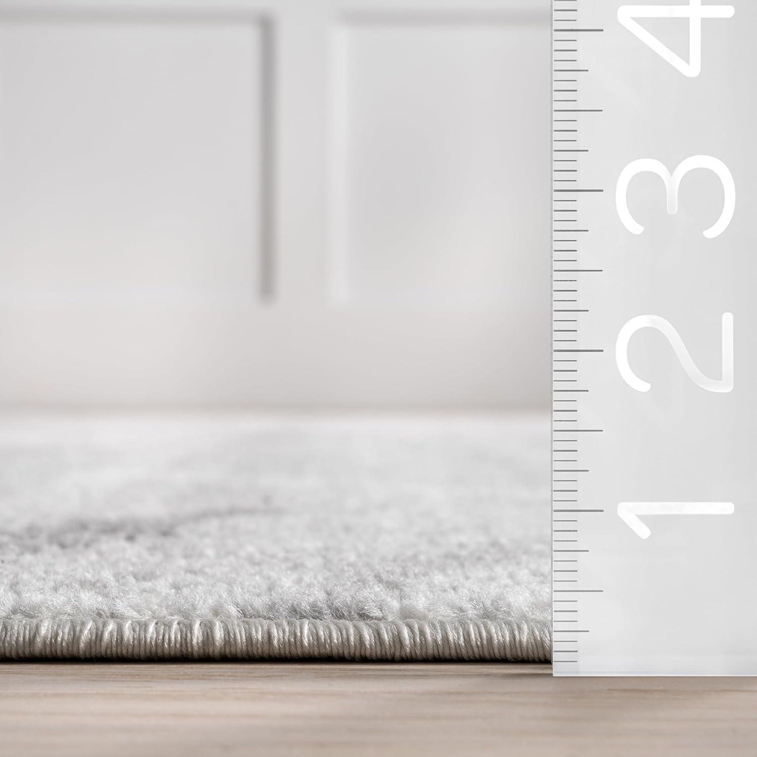 Nuloom 5x8 Thigpen Contemporary Indoor Area Rug, Grey, Abstract Lines, Non-Slip Backing, Stain Resistant, Bedroom Living Room, Kitchen