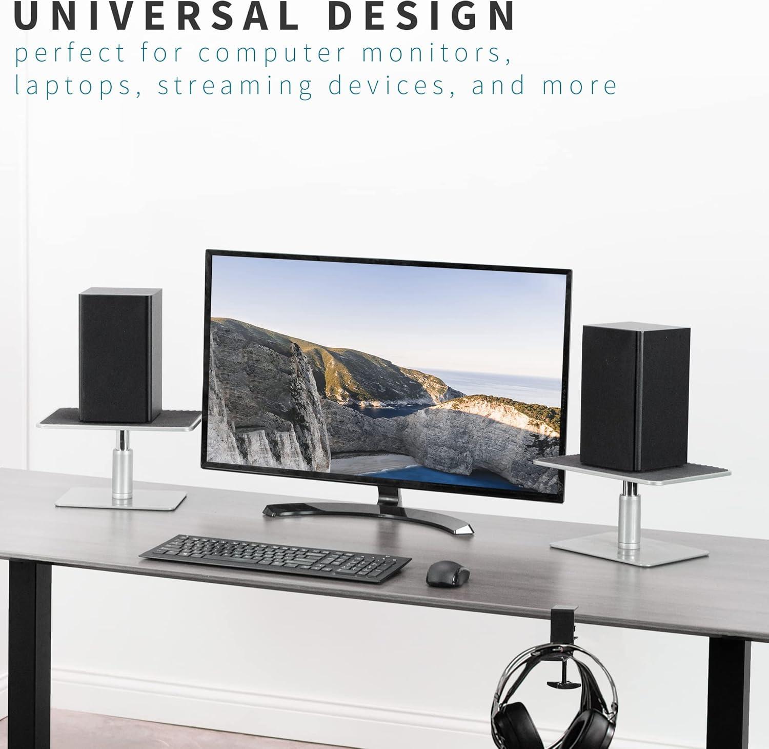 Universal Height Adjustable Ergonomic Computer Monitor and Laptop Riser Stand