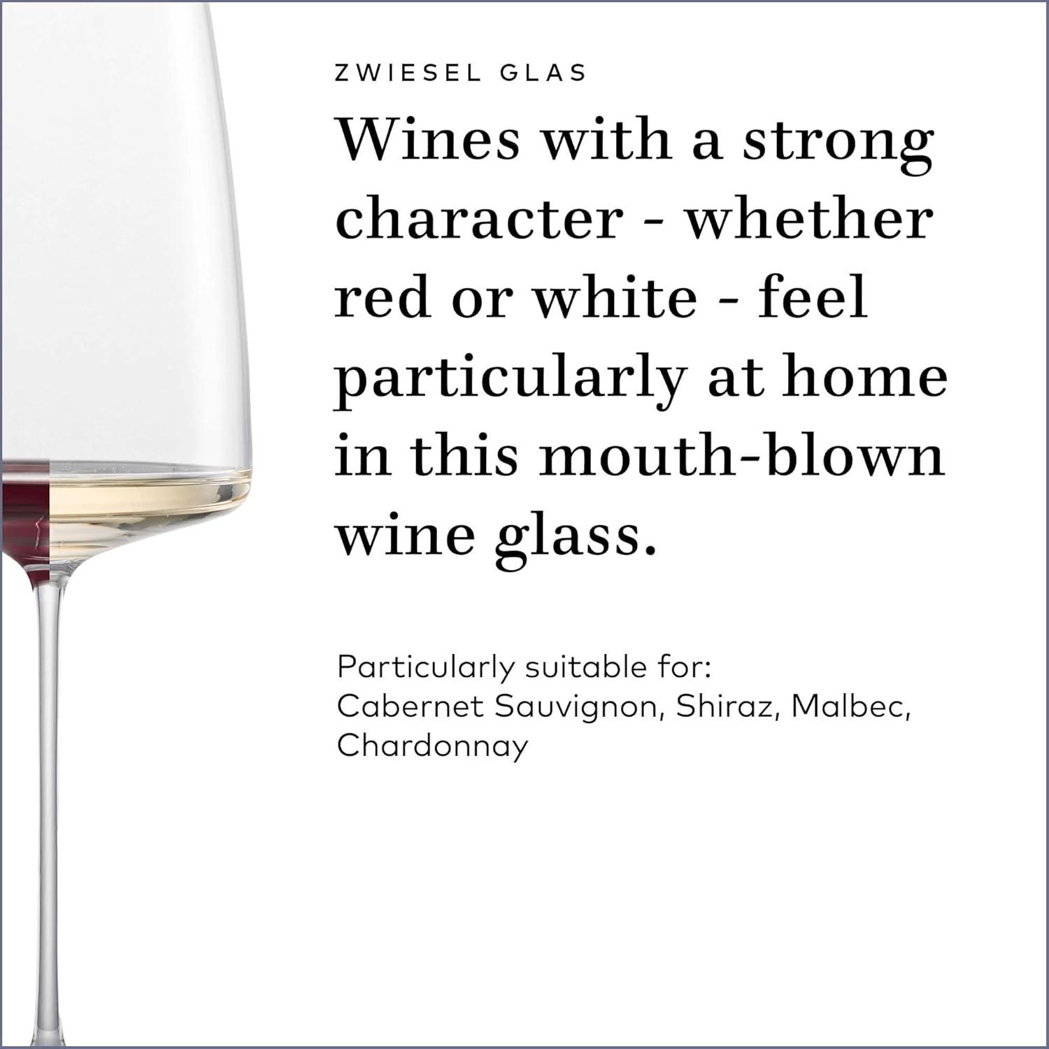 Simplify Transparent Red Wine Glass Set, 18.8oz