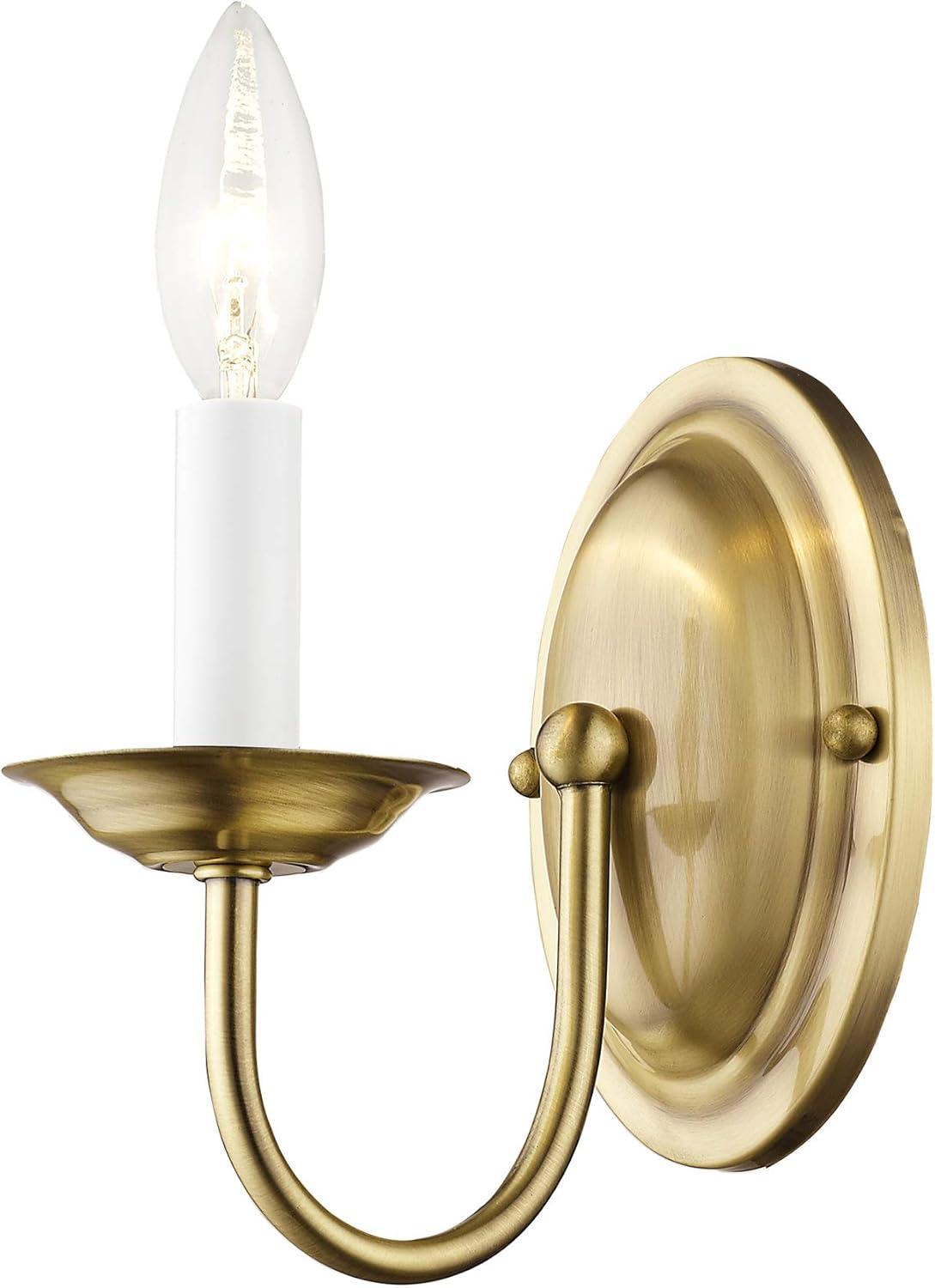 Livex Lighting Home Basics 1 - Light Wall Light in  Antique Brass