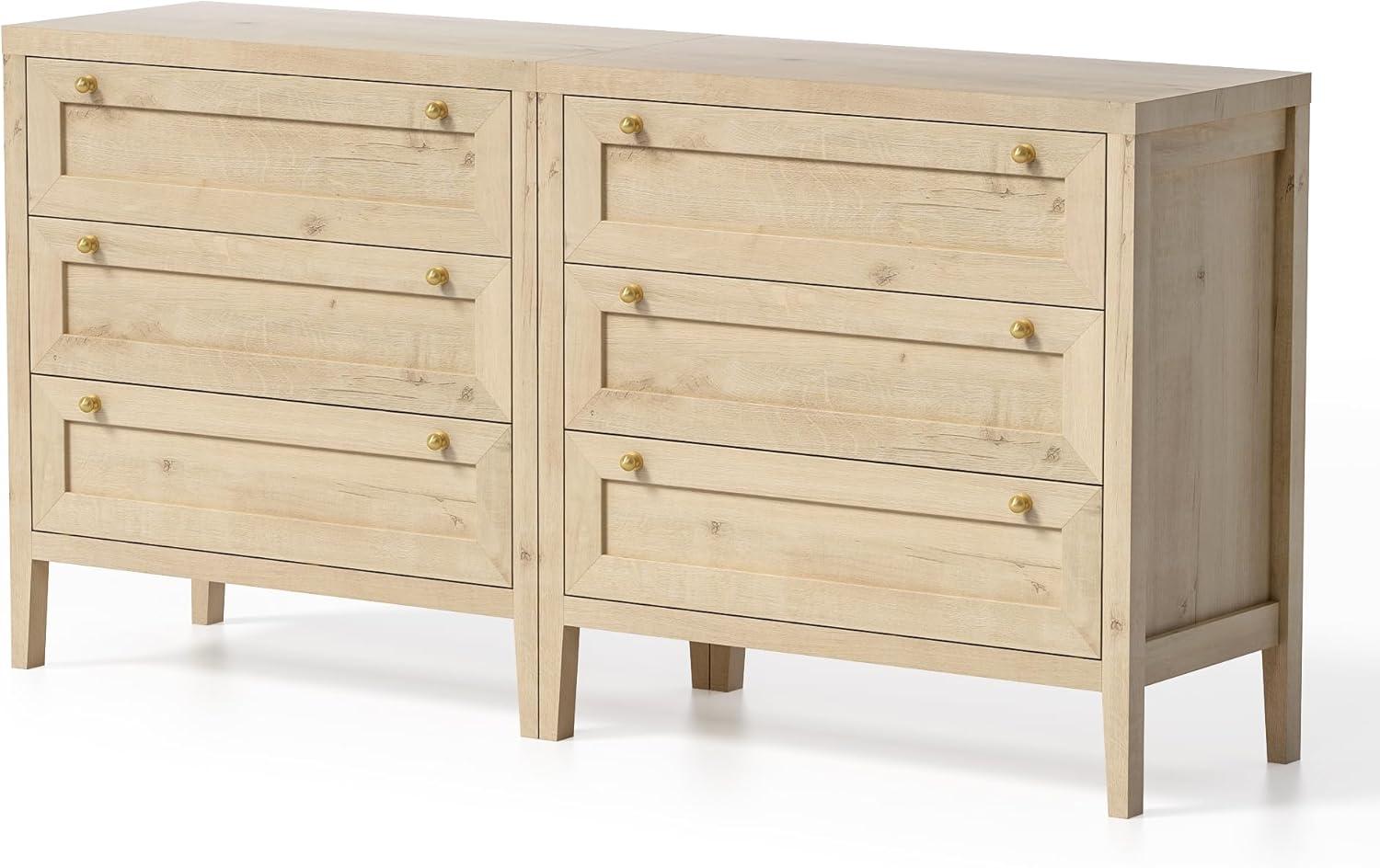 Bay Isle Home™ 3 Drawer Dresser,Wide Chest Of Drawers (Set of 2)