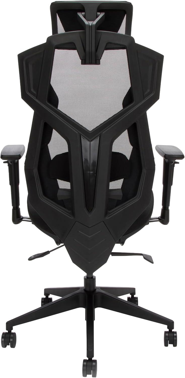 RESPAWN FLEXX Mesh Gaming Chair With Lumbar Support, Ergonomic Gaming Chair with Recline/Tilt Tension Controls, Adjustable Arms, 300lb Max Weight With Wheels for Computer/Desk/Office