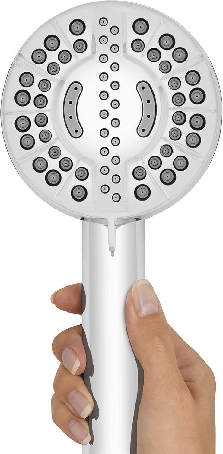 Chrome Handheld Shower Head with 7 Spray Functions