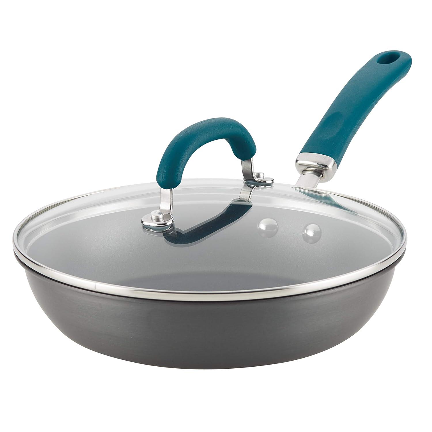Rachael Ray Rachael Ray Create Delicious Hard Anodized Aluminum Nonstick Deep Frying Pan, 10.25-Inch