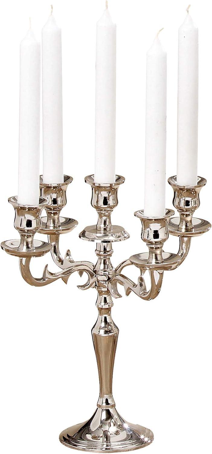 Silver Aluminum Nickel 5-Arm Traditional Candelabra