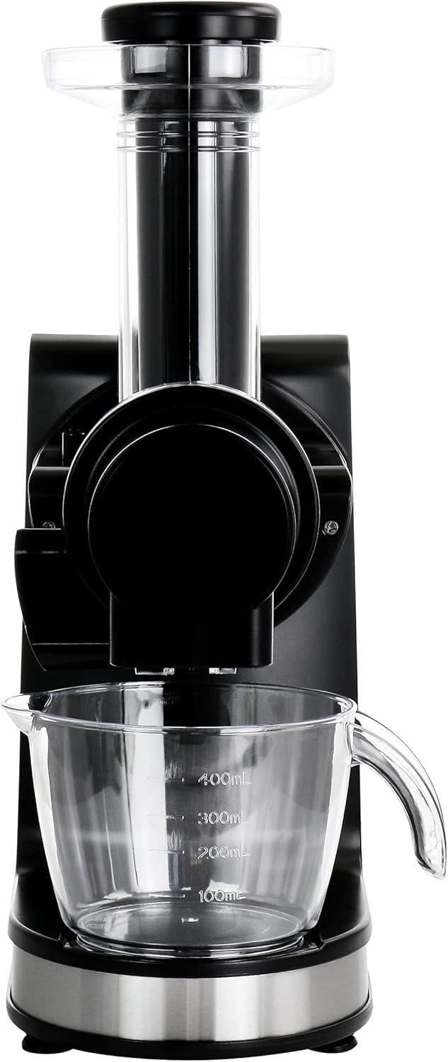 MegaChef 150 Watt 2 Speed Stainless Steel Electric Slow Masticating & Cold Press Juicer