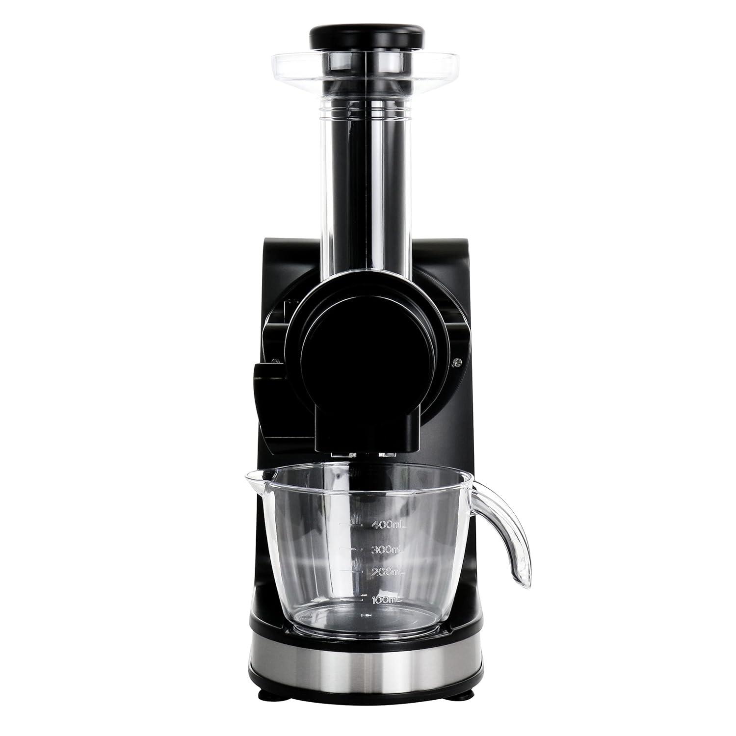 MegaChef MegaChef 150 Watt 2 Speed Stainless Steel Electric Slow Masticating & Cold Press Juicer
