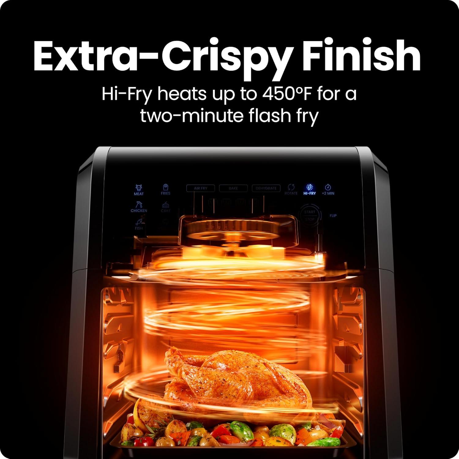 Chefman 6-in-1 Multifunctional Air Fryer Oven w/ 12 Qt Capacity, Digital Touchscreen - Black