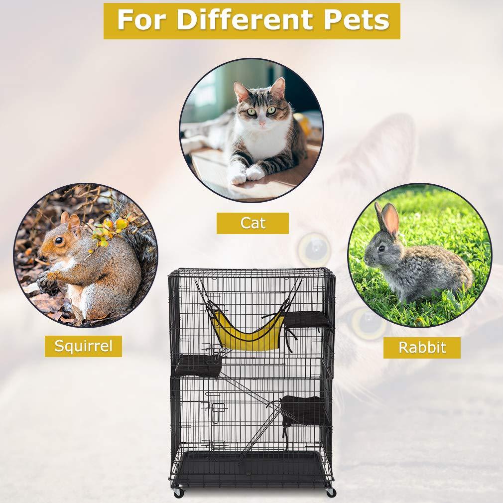 Tucker Murphy Pet™ Cat Cage with Portable Cat Playpen with Free Hammock 3 Cat Bed
