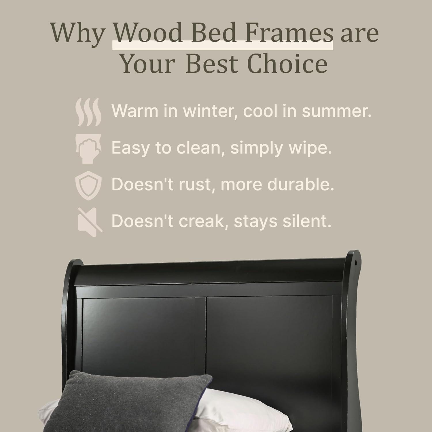 Furniture of America Toni Transitional Solid Wood Panel Twin Bed in Black