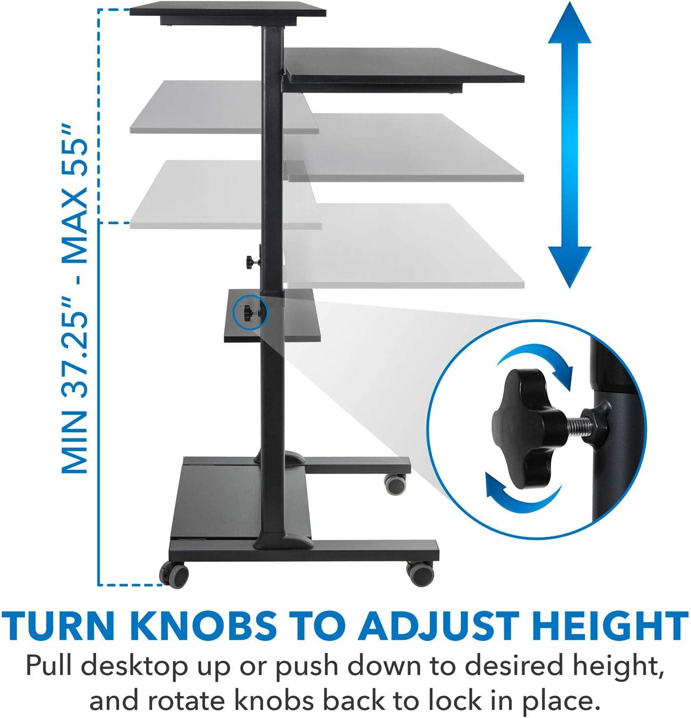 Mount-it Adjustable Metal Base Standing Desk Converter