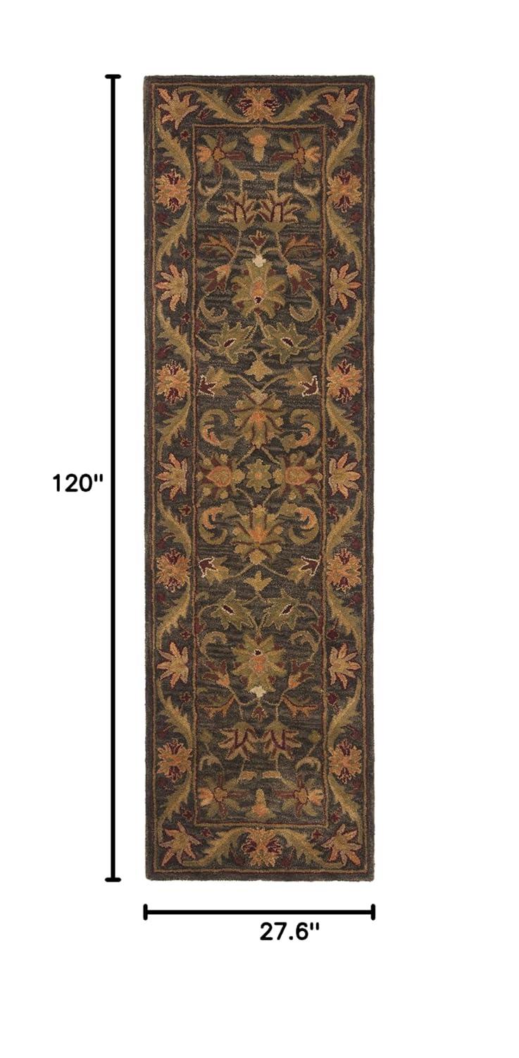 Antiquity AT52 Hand Tufted Indoor Runner Rug - Green/Gold - 2'3"x10' - Safavieh