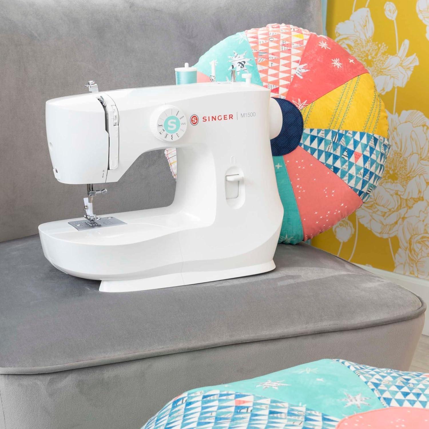 SINGER® M1500 Mechanical Sewing Machine with 57 Stitch Applications, White