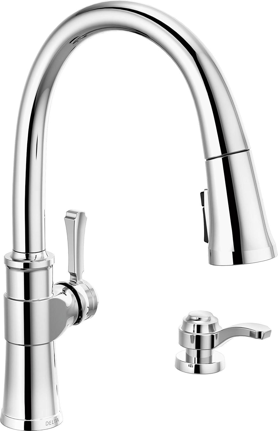 Spargo Pull Down Sprayer Kitchen Sink Faucet, Single Handle Kitchen Faucet