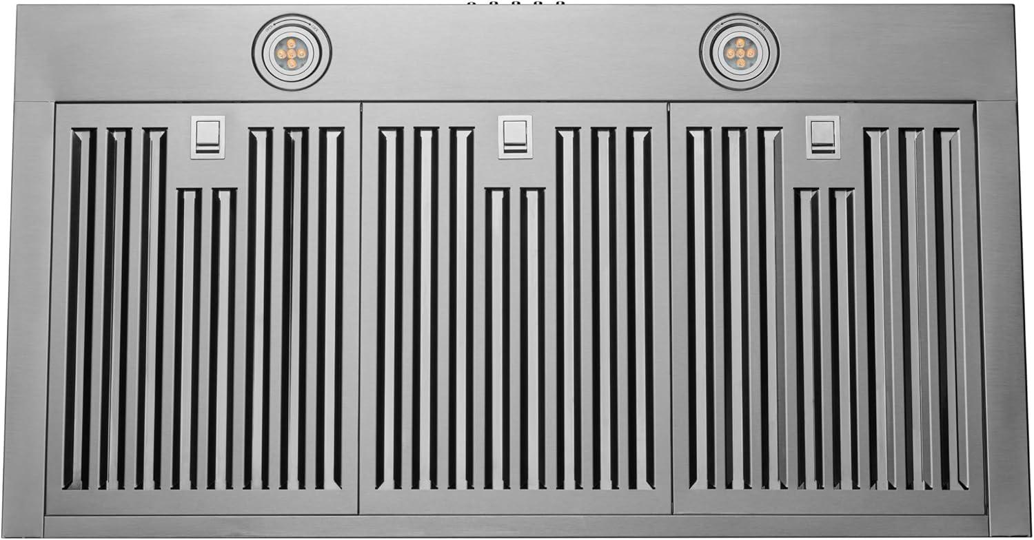 Hauslane 30" Stainless Steel Convertible Wall Range Hood with Baffle Filter