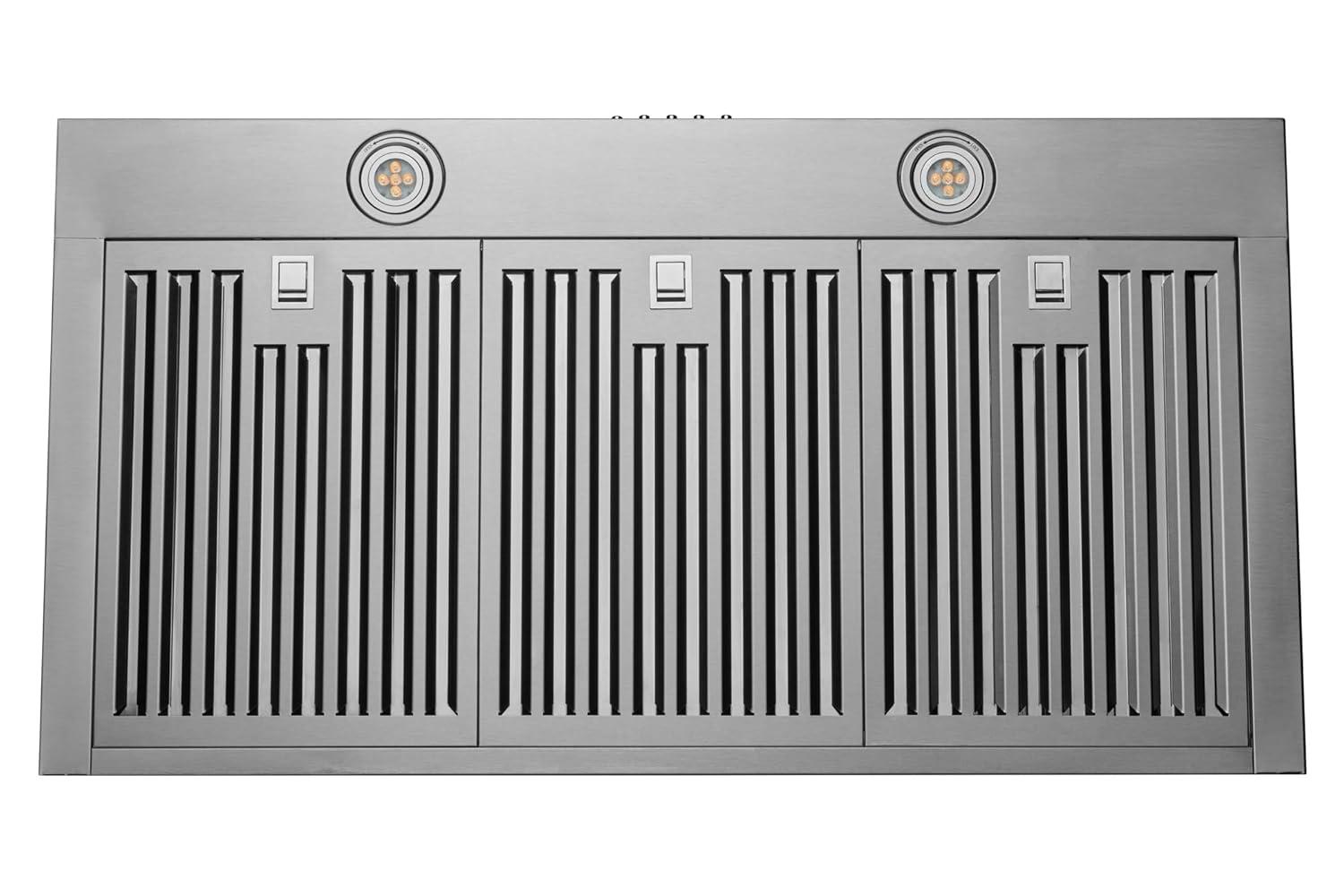 Hauslane 30" Stainless Steel Convertible Wall Range Hood with Baffle Filter