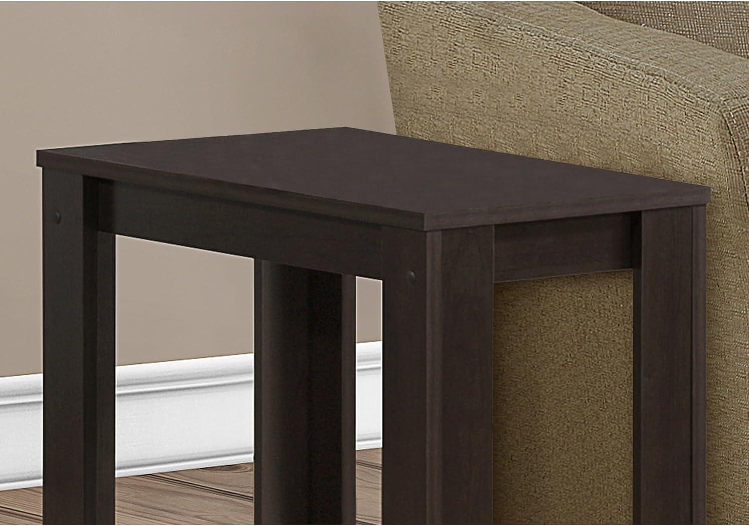 Cappuccino Brown Rectangular Two-Tier Accent Table