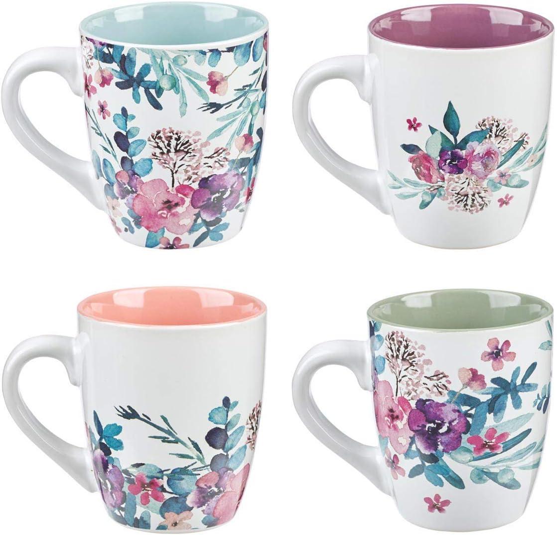 Rejoice Collection Four Piece Ceramic Coffee Mug Set