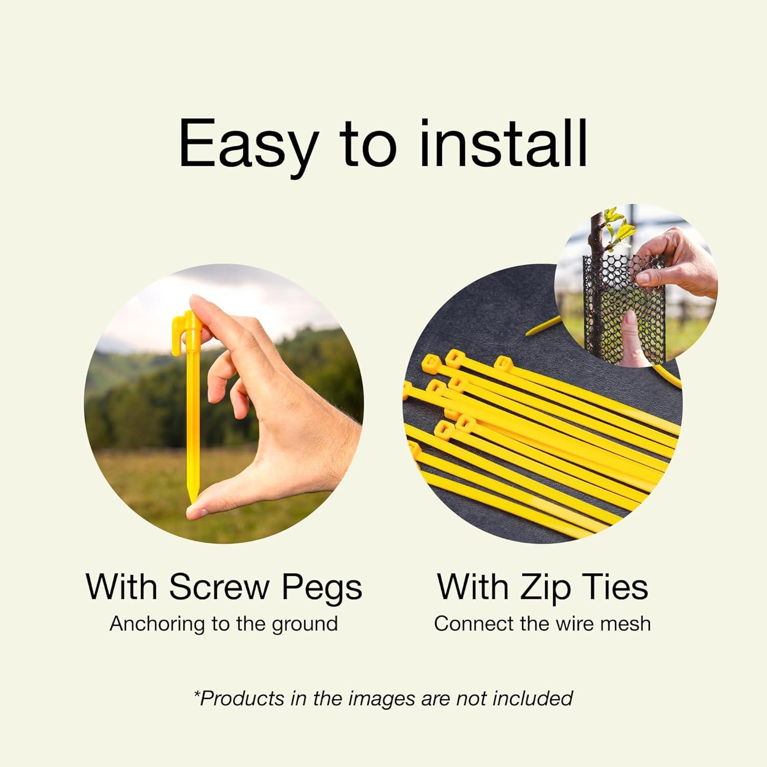 Black Plastic Chicken Wire Mesh Fence 15.7in x 10ft Roll