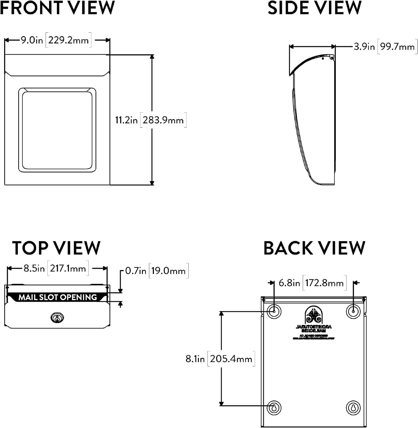 Architectural Mailboxes Aspen Locking Wall Mounted Mailbox