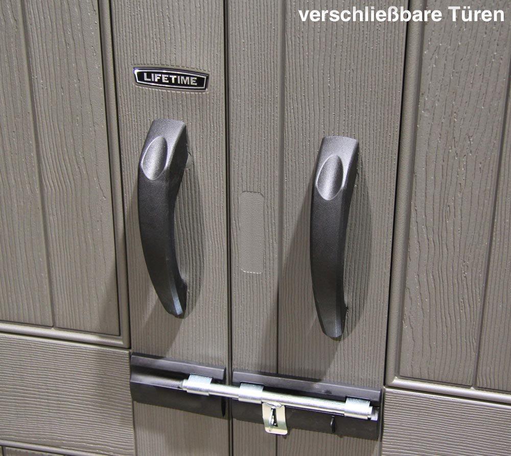 Lifetime Lifetime 7 Ft. x 4.5 Ft. High-Density Polyethylene (Plastic) Outdoor Storage Shed with Steel-Reinforced Construction