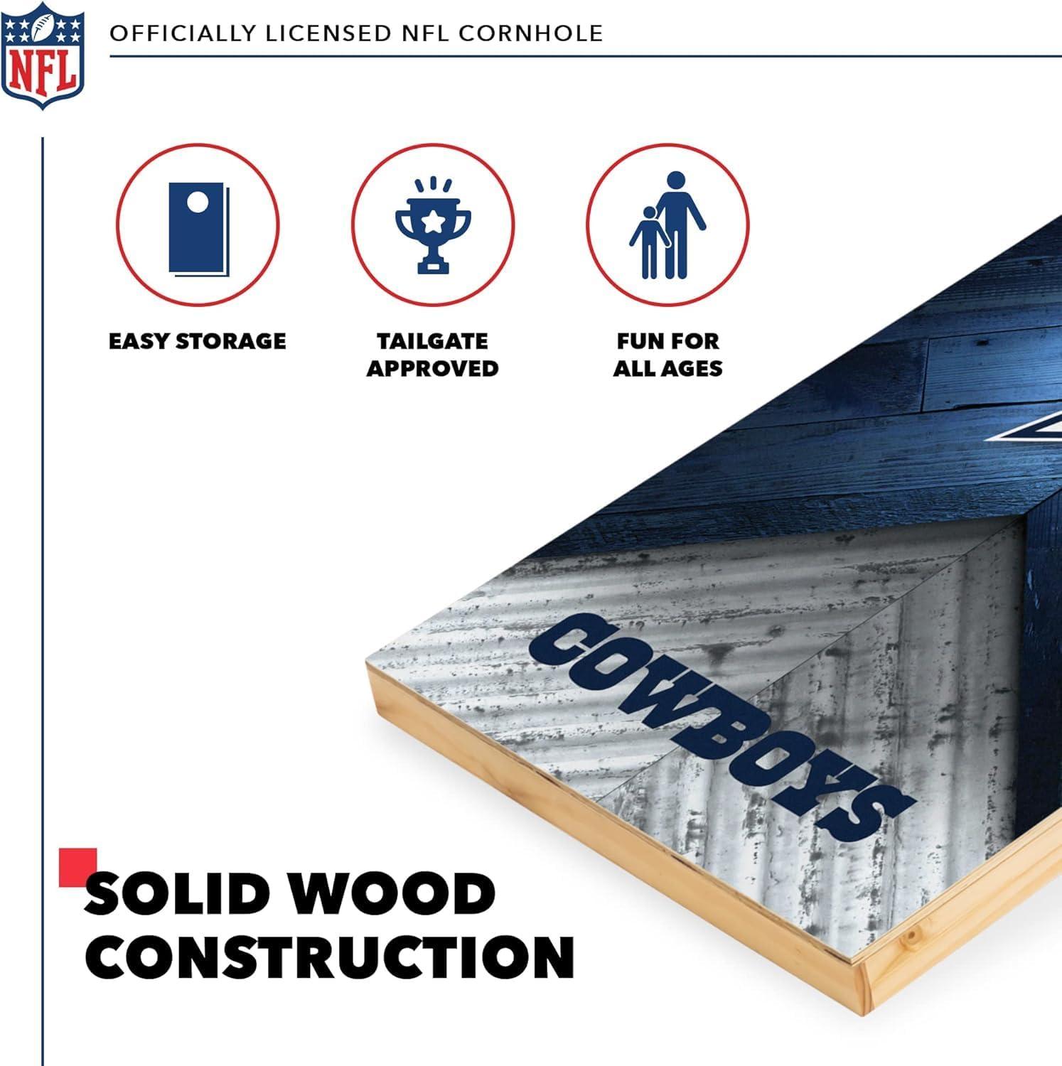 NFL Dallas Cowboys 2'x4' Wood Cornhole Set