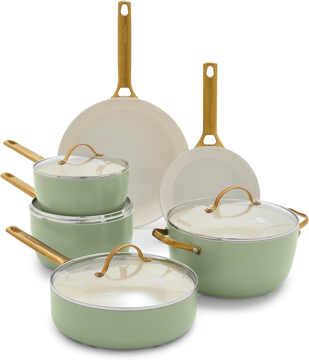 GreenPan Reserve 10pc Hard Anodized Healthy Ceramic Nonstick Cookware Set