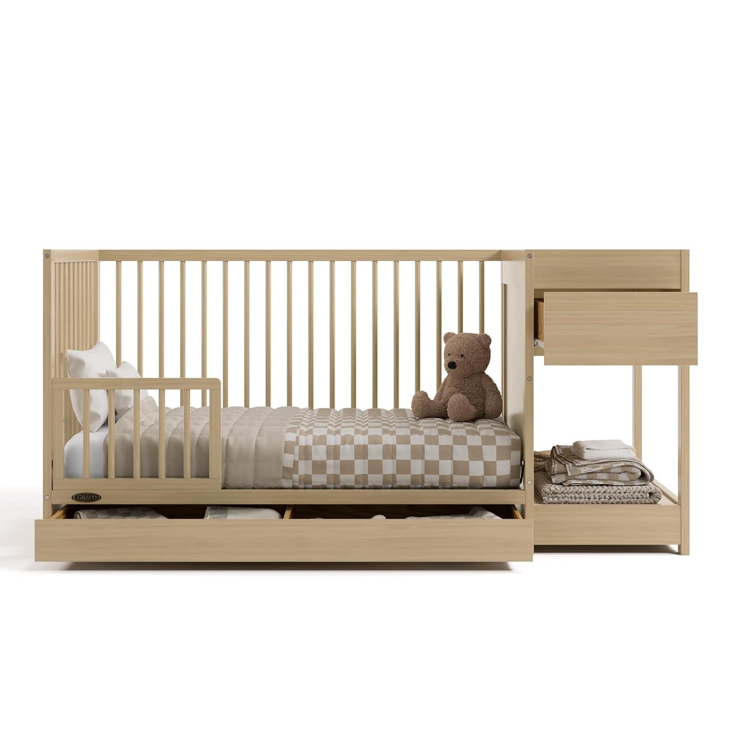 Teddi 4-in-1 Mini Convertible Crib with Mattress