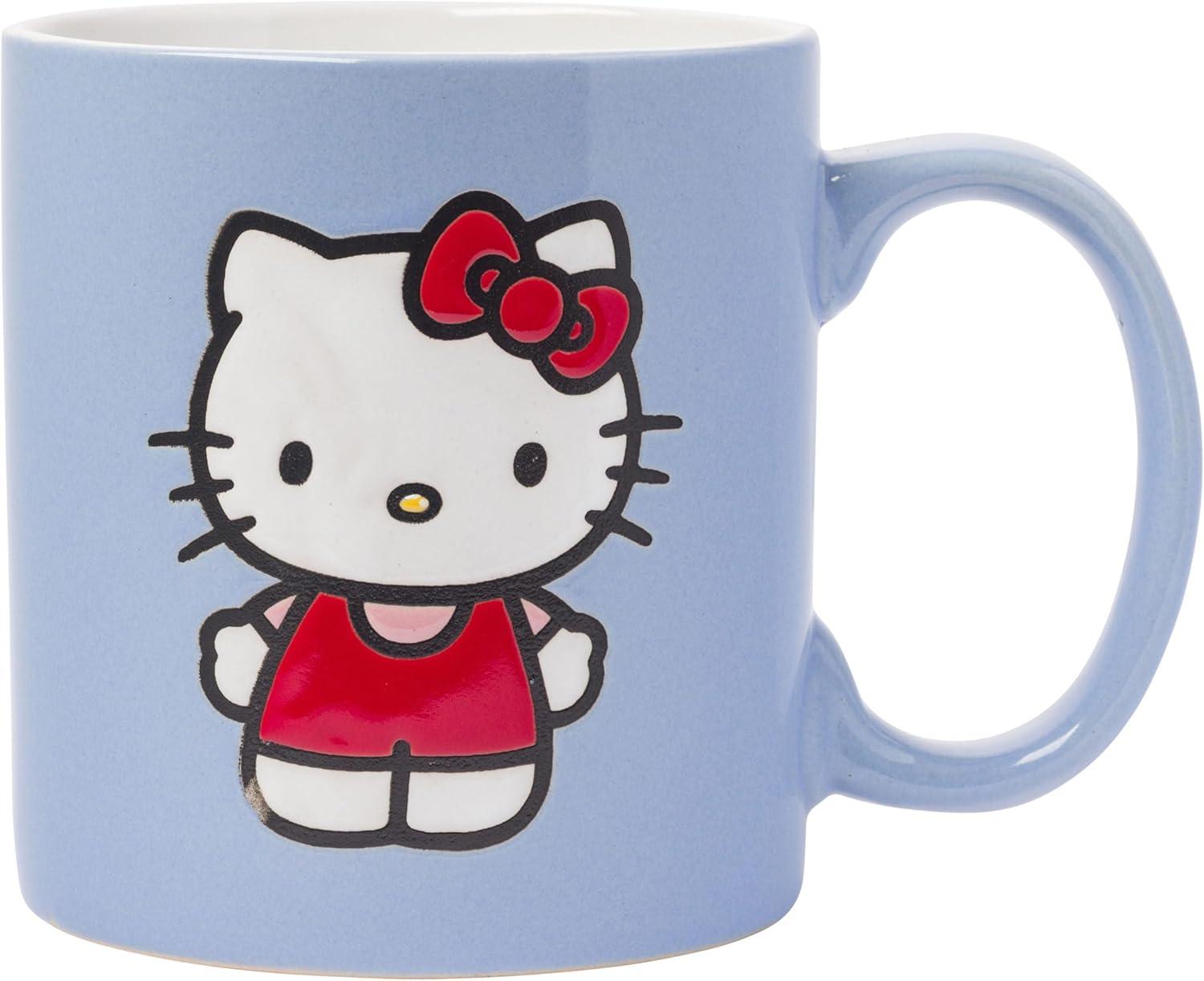 Silver Buffalo Sanrio Hello Kitty 20oz Wax Resist Ceramic Mug