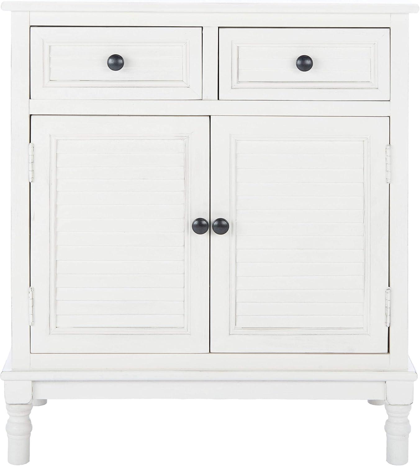SAFAVIEH Tate 2-Drawer 2-Door Sideboard Distressed / White