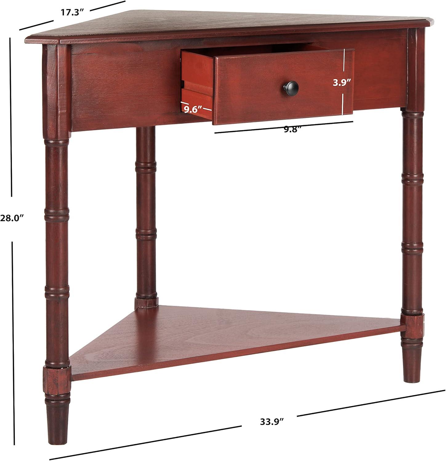 Gomez Corner Table - AMH5709E - red - Safavieh Couture