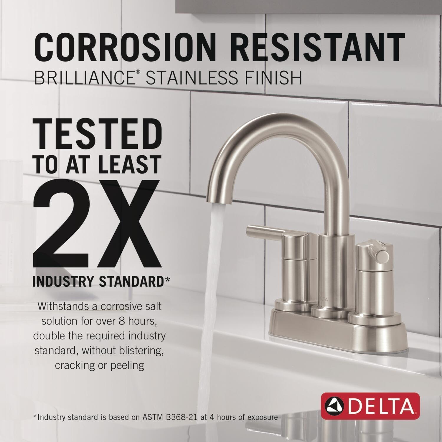 Nicoli Centerset Bathroom Faucet, 2-Handle Bathroom Sink Faucet