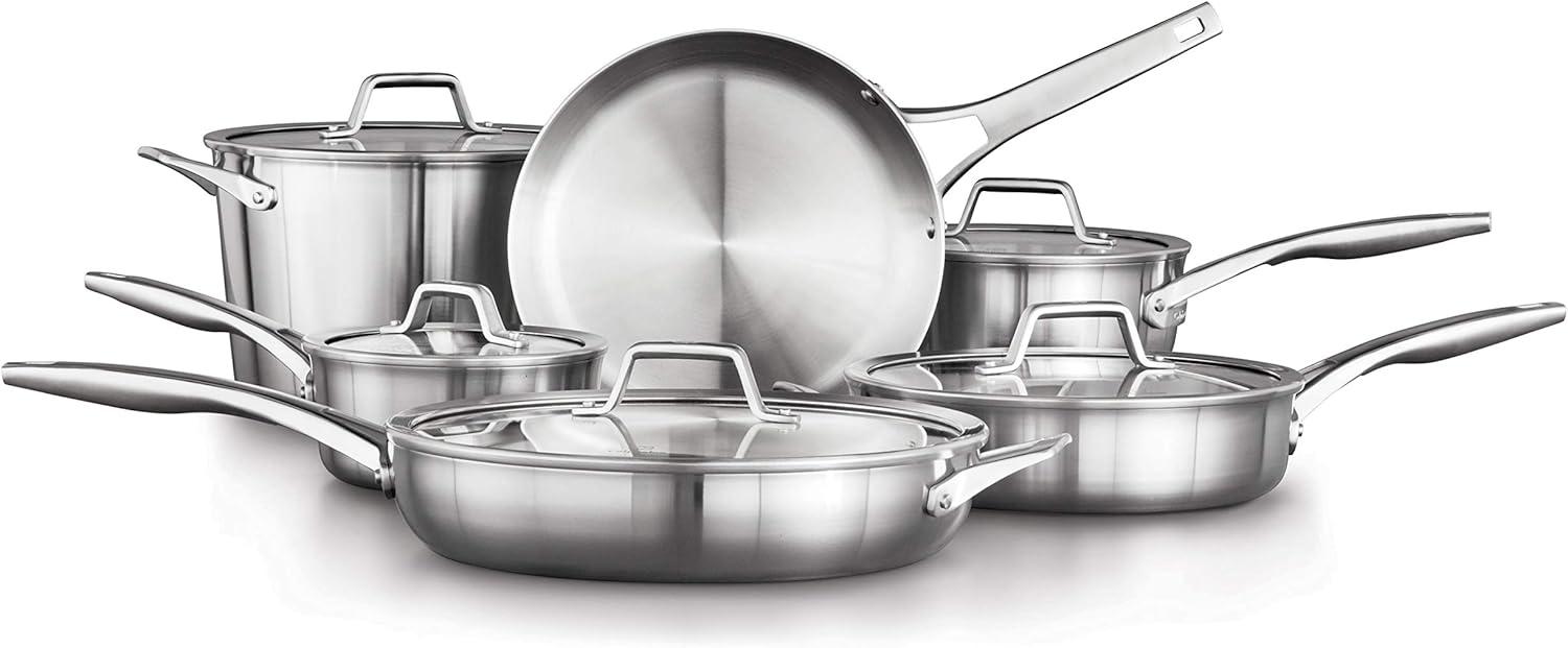 Calphalon Premier Stainless Steel 11-Piece Cookware Set