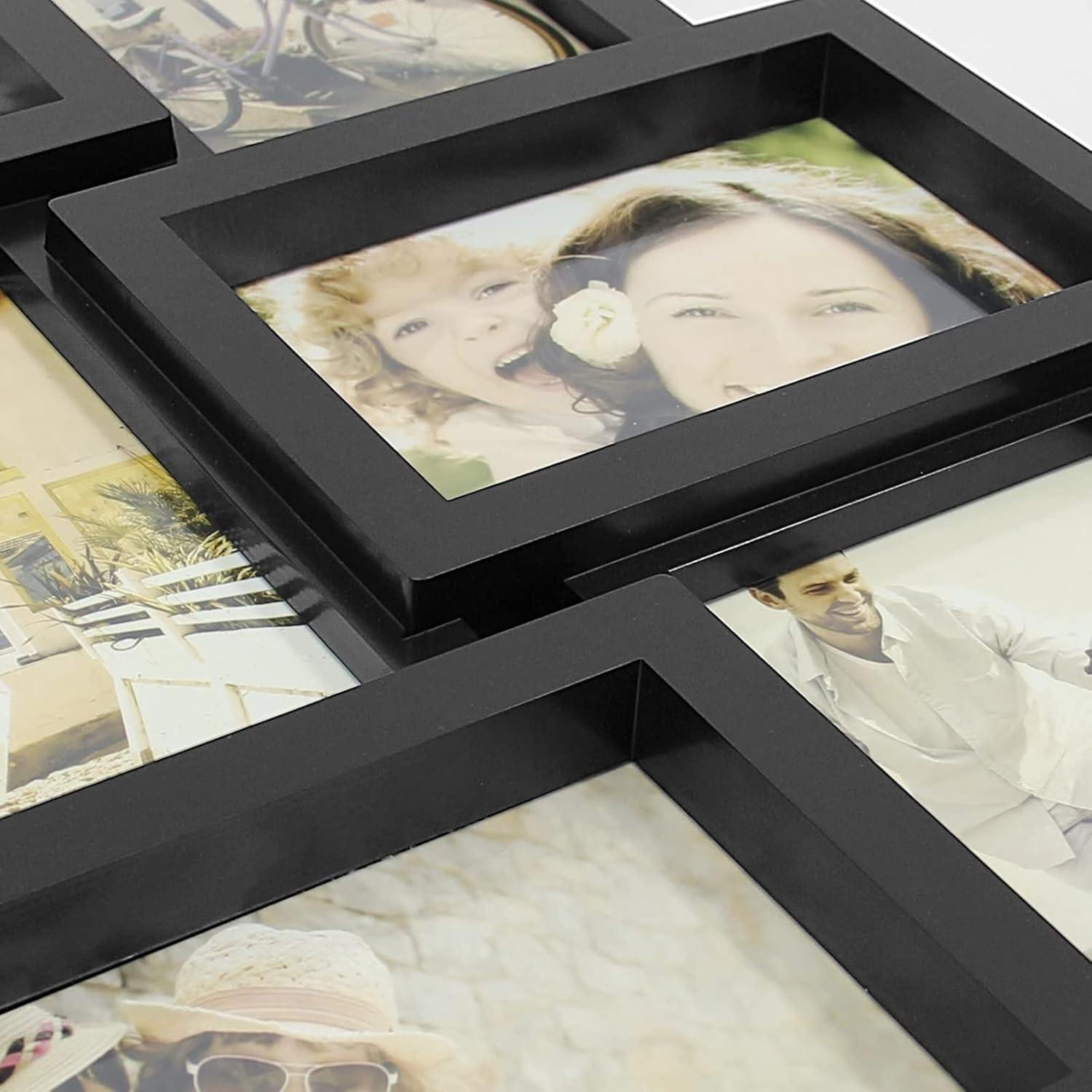 21 Openings Multiple Photo Frame Family Collage Picture Frames 6x4 Black For Wall