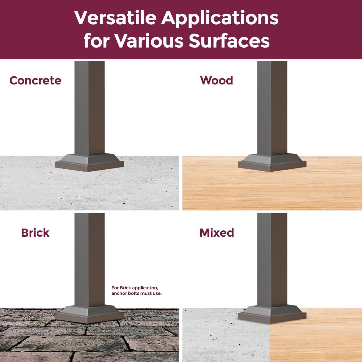 CR Home Hand Rails for Outdoor Steps for Porch, Deck, & Balcony Railing