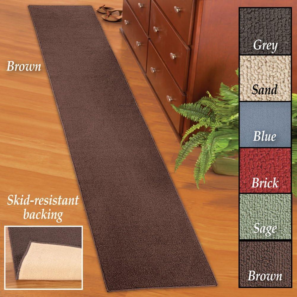 Collections Etc Extra Long Skid-Resistant Floor Hallway Kitchen Runner Rug