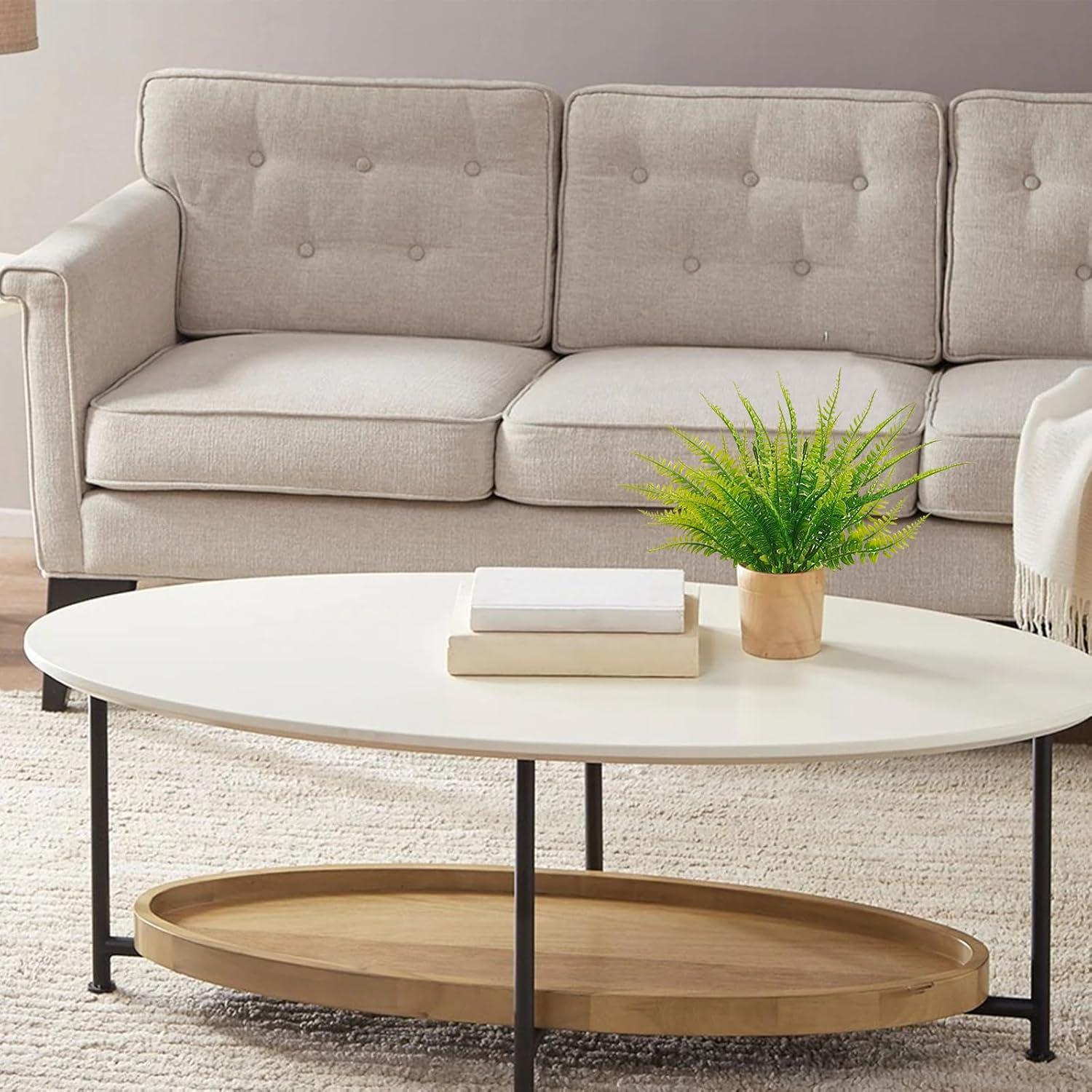 40 Pcs Artificial Boston Fake Fern Plants Bushes Faux Plants Shrubs Greenery UV Resistant for House Office Garden Indoor Outdoor Décor