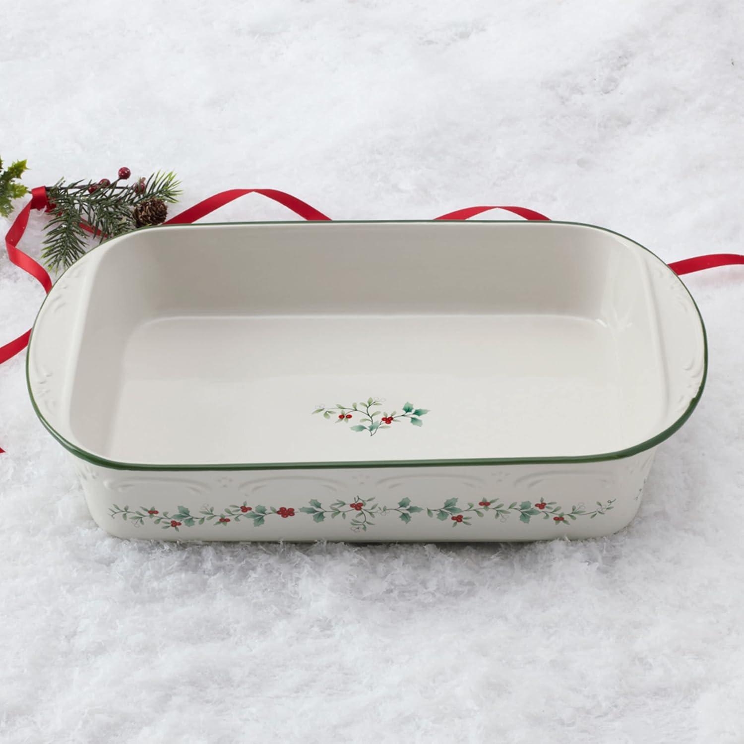 Pfaltzgraff® Winterberry 11X9-inch Stoneware Rectangular Casserole Baker