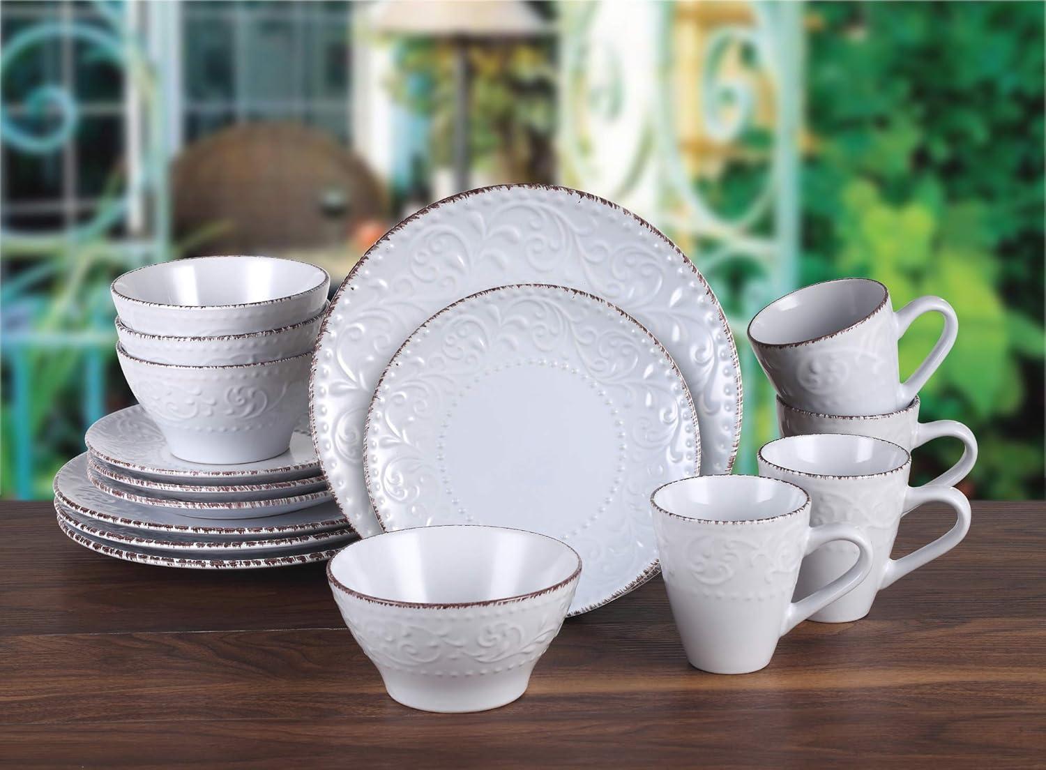 Lorren Home Trends Lorren 16 Piece Stoneware Dinnerware Set - Service for 4