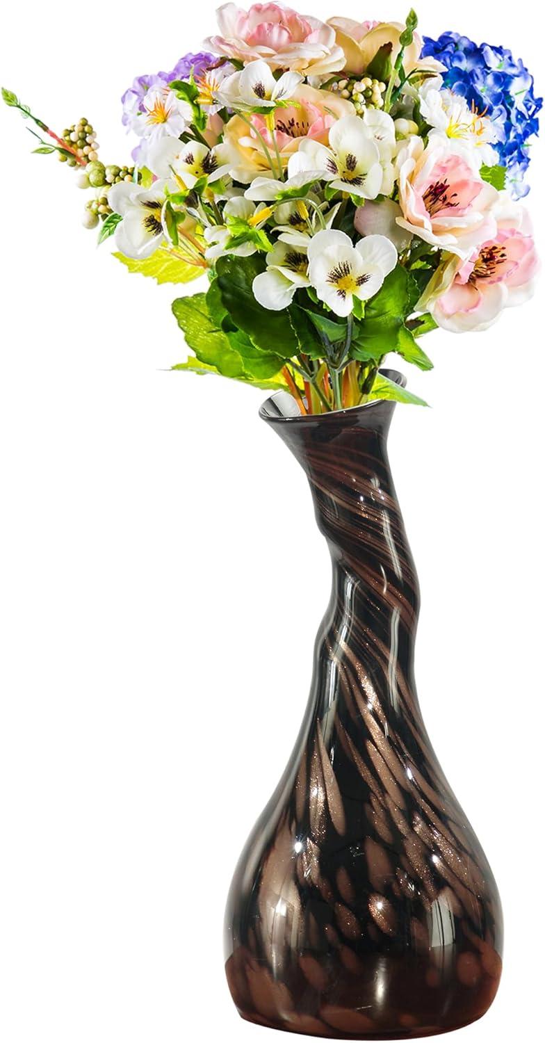 Springdale 15.75"H Twisted Gourd Hand Blown Art Glass Vase