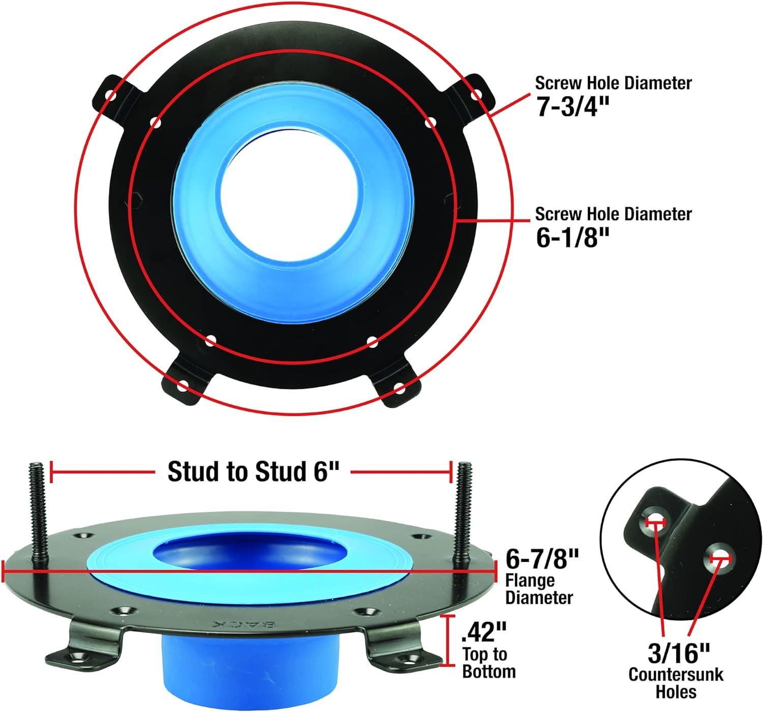 Danco Universal Black and Blue Toilet Flange Repair Ring