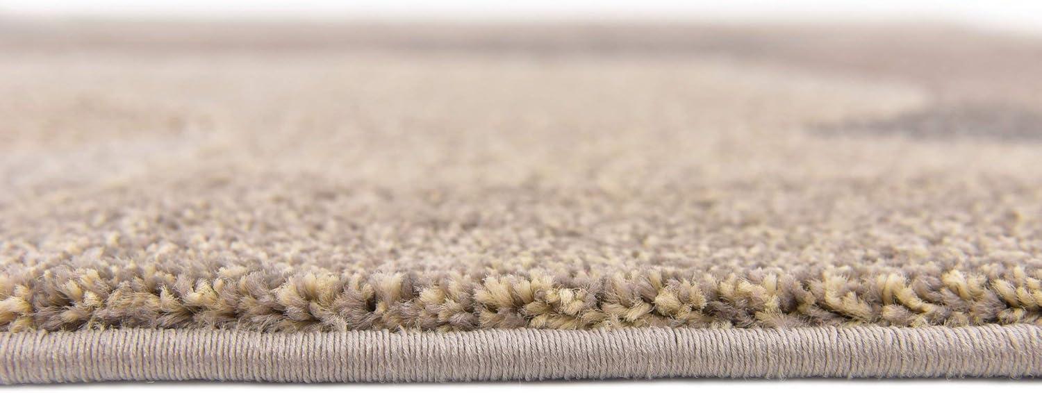 Unique Loom Chromatic Collection Modern Bokeh & Vibrant Abstract Area Rug for Any Home Décor, Rectangular 5' 0" x 8' 0", Gray/Beige