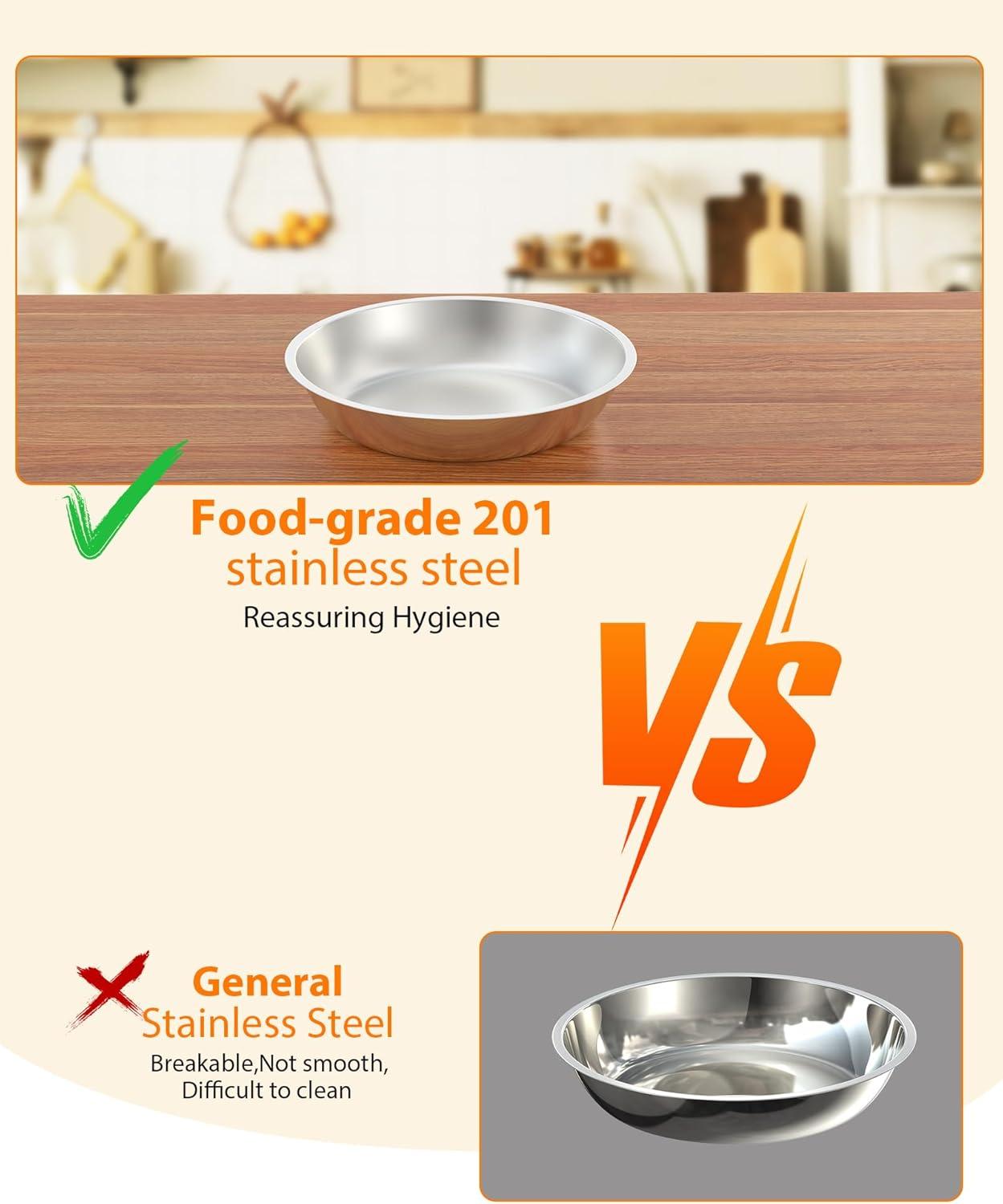 5QT round chafing dish buffet set (2-pack) in Rose Gold, NSF-certified stainless steel with lid, spoon, and tweezer, ideal for catering and events.