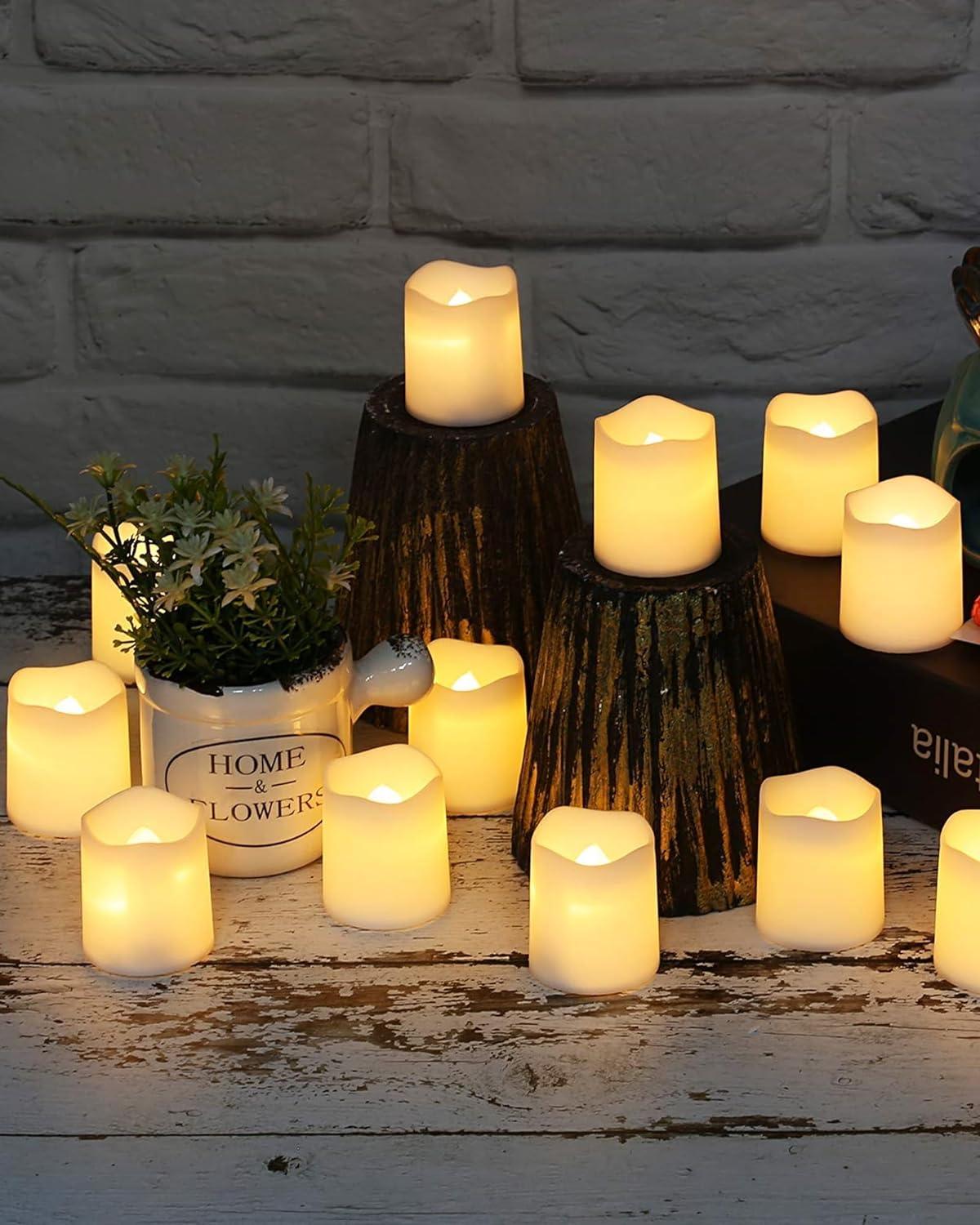 SHYMERY Flameless Votive Candles,Flameless Flickering