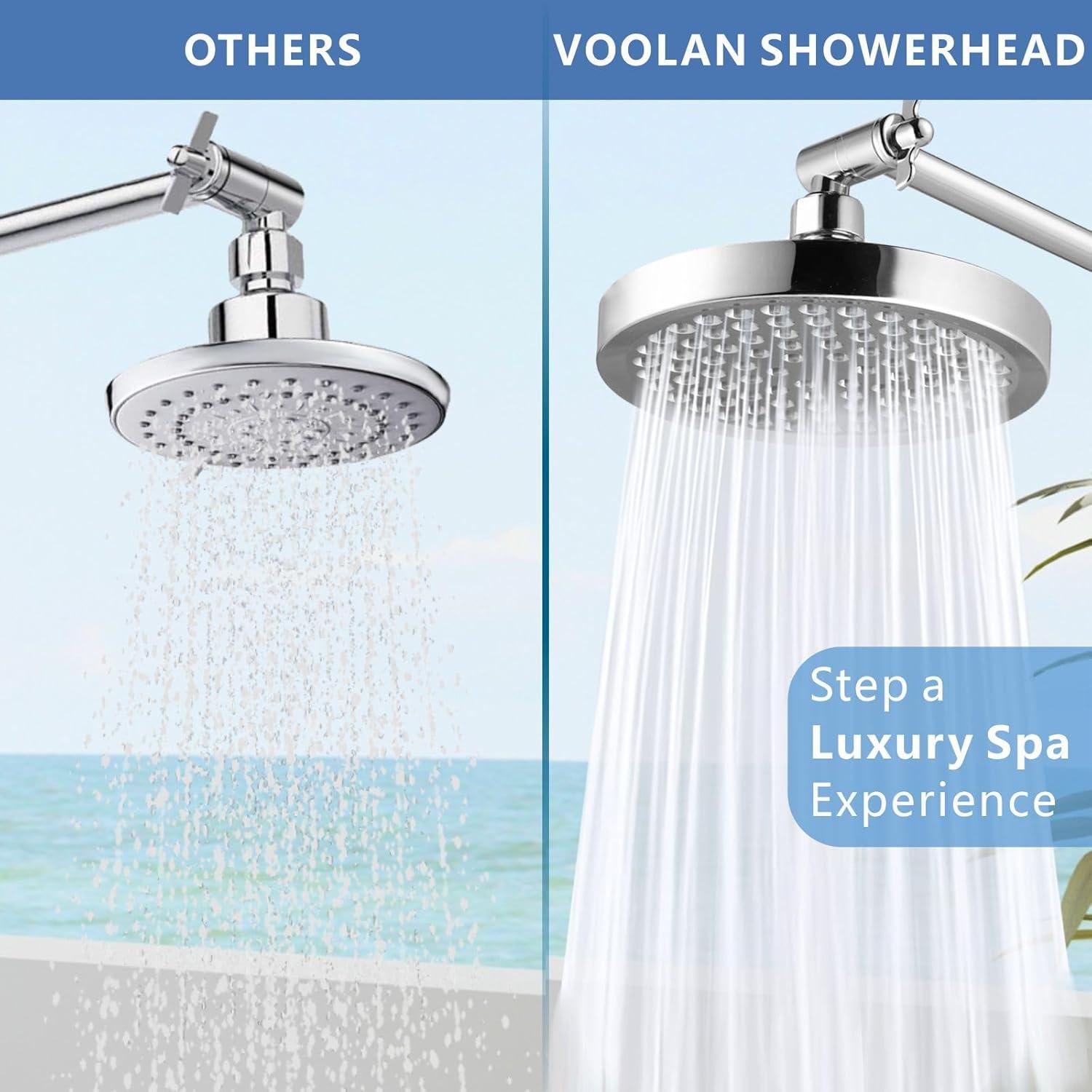 8-Inch Chrome Stainless Steel Rain Shower Head with Filter