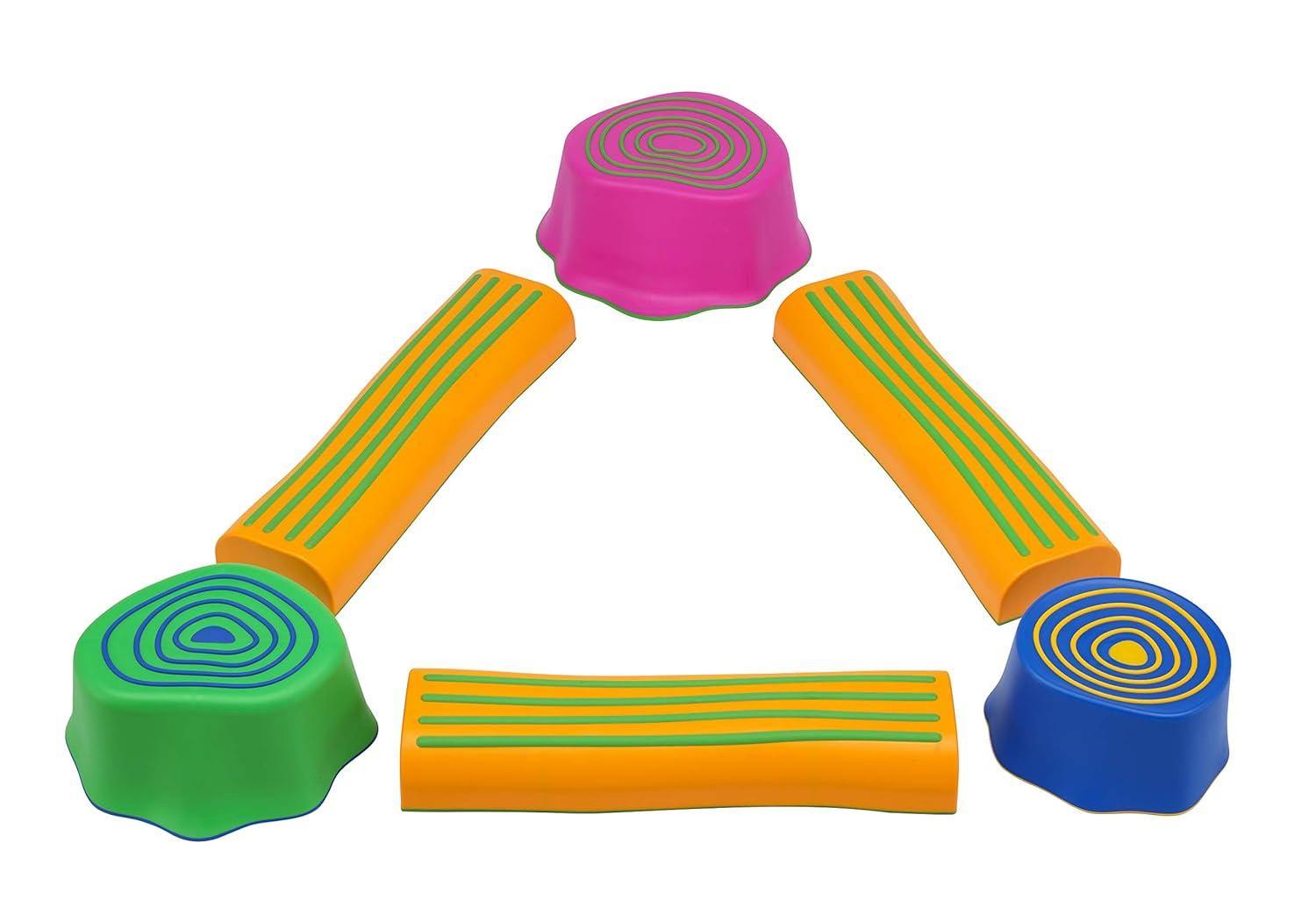 Colorful Plastic Stumps and Logs Obstacle Course Set