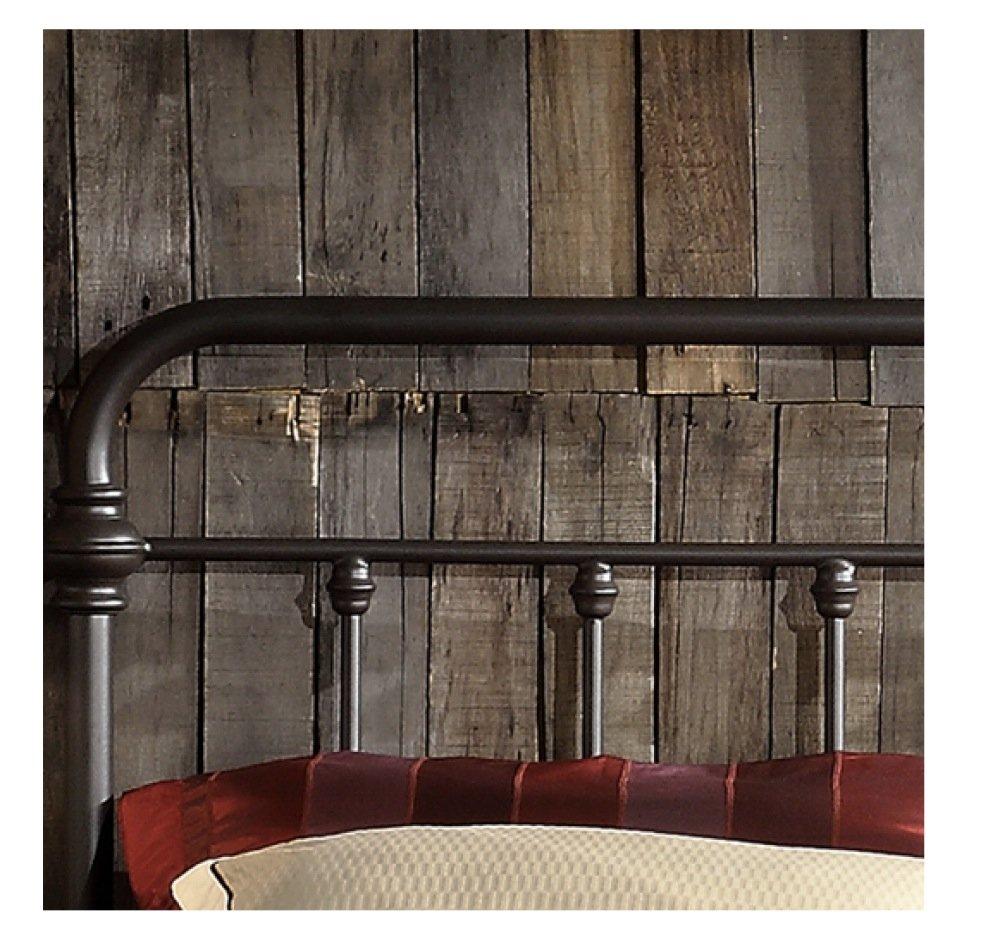 Wrought Iron Bed Frame Dark Bronze Metal Queen Size USA Vintage Look Shabby Chic French Country (Queen)