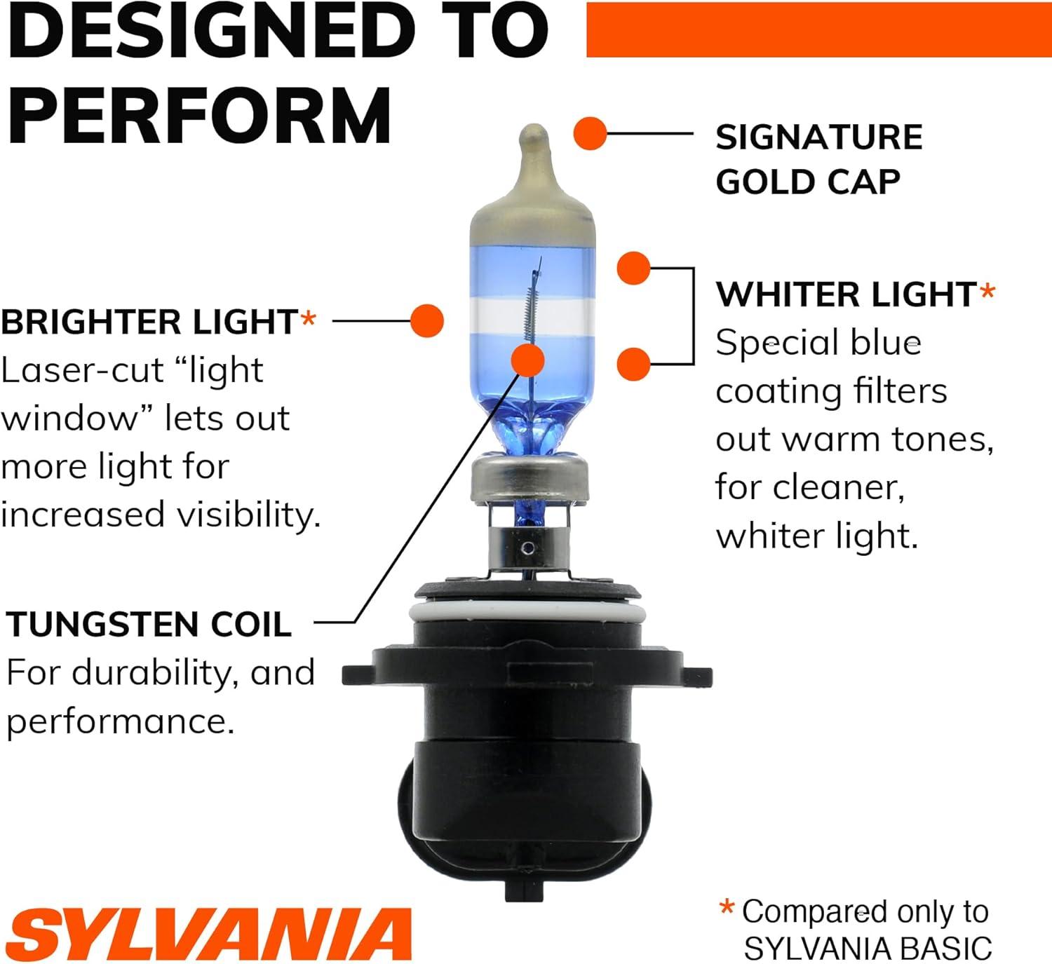 SYLVANIA - 9006 SilverStar Ultra - High Performance Halogen Headlight Bulb, High Beam, Low Beam and Fog Replacement Bulb (Contains 2 Bulbs)