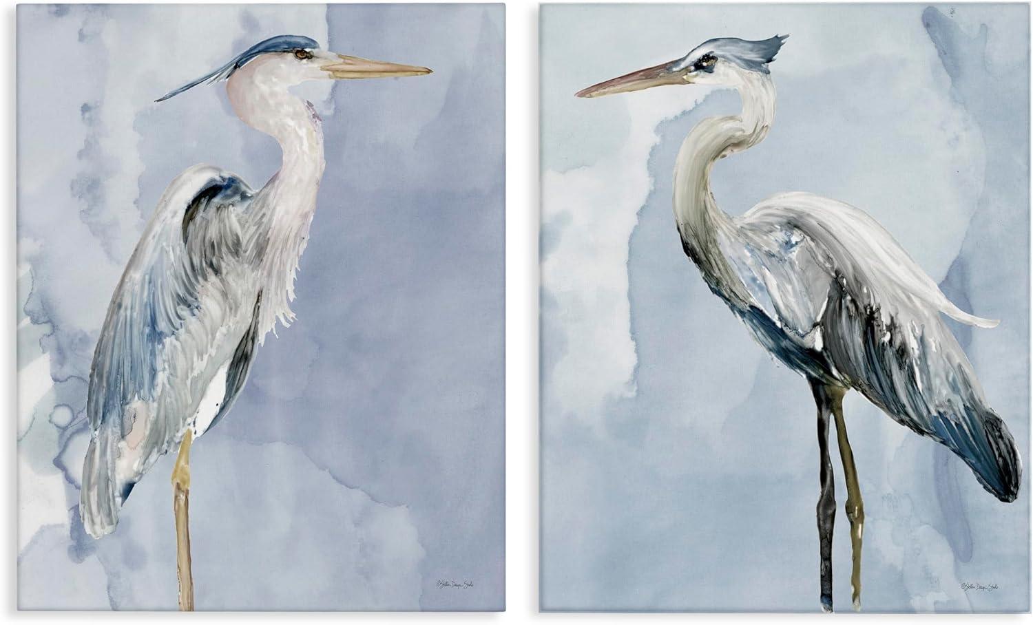 Stupell Industries Heron Birds Standing Blue Sky, 16" x 20"