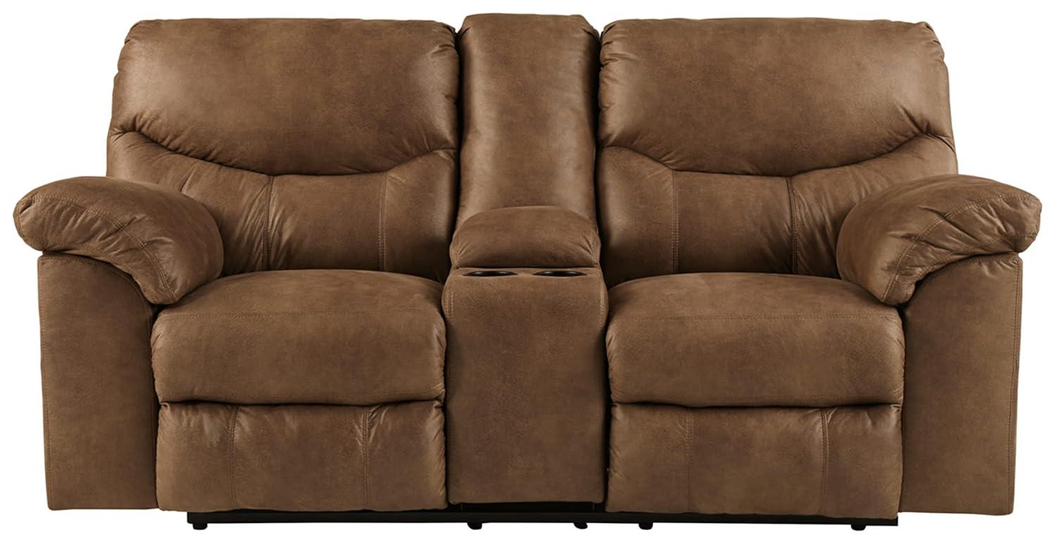 Signature Design by Ashley Boxberg Reclining Loveseat with Console in Bark